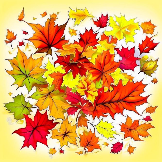 Картинка для фона рисунок осенних листьев