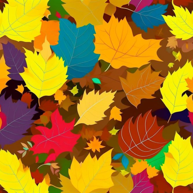 Фон нарисованные осенние листья