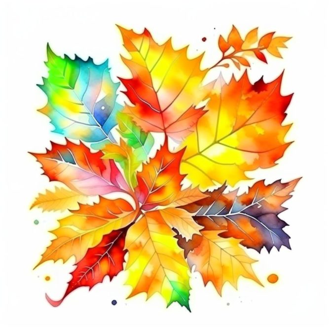 Листья осенние картинка красивая