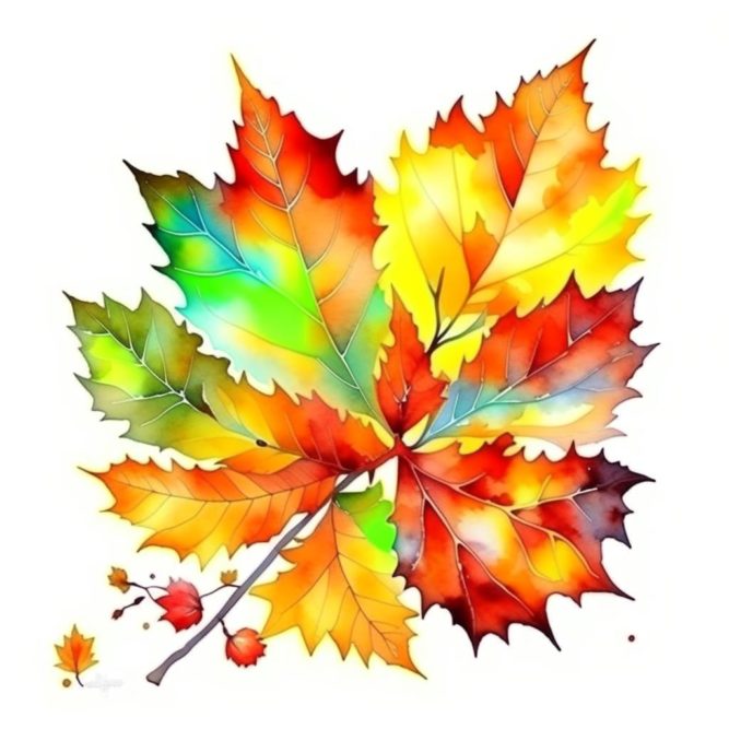 Осенняя ветка листьев картинка