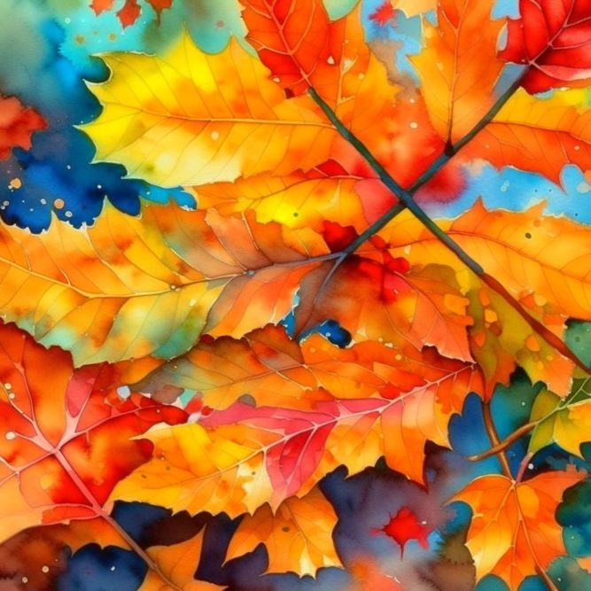 Осенние листья картинка фон