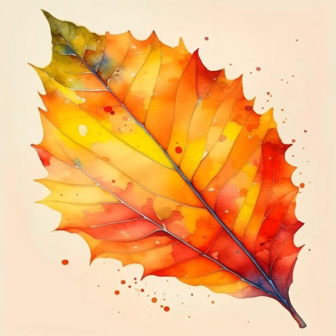 Рисунок осеннего листочка