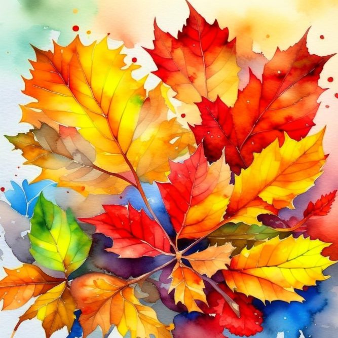 Красивый рисунок осенних листьев