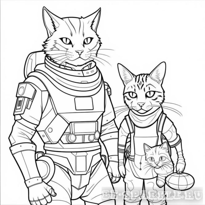 Раскраска для мальчиков коты супергерои