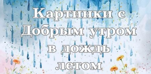 Картинки с Добрым утром в дождь летом